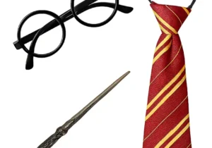 Disfraz 3 Accesorios Harry Potter Varita Lentes Corbata